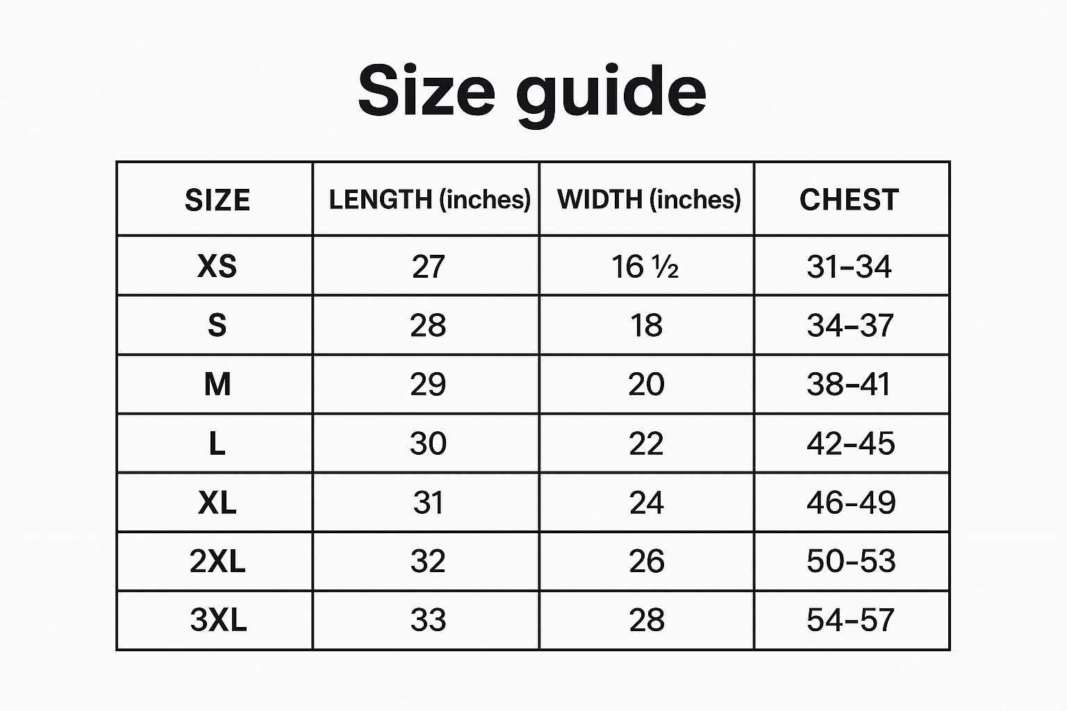 Size guide for Anti-Social Socially Aware Club Tee (Dark Variant + White Print)