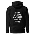 Anti-Social Socially Aware Club Hoodie (Black)