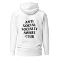 Anti-Social Socially Aware Club Hoodie (White)