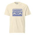 Social Blindspot Retro Boombox Tee (Yellow + Blue Print)