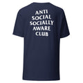 Anti-Social Socially Aware Club Tee (Navy + White Print)